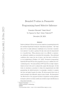 Bounded P-values in Parametric Programming-based Selective Inference