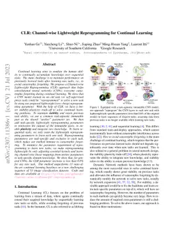 CLR: Channel-wise Lightweight Reprogramming for Continual Learning
