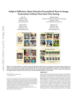 Subject-Diffusion:Open Domain Personalized Text-to-Image Generation
  without Test-time Fine-tuning
