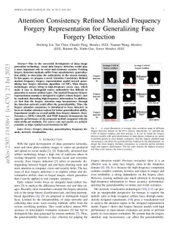 Attention Consistency Refined Masked Frequency Forgery Representation
  for Generalizing Face Forgery Detection