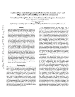 MatSpectNet: Material Segmentation Network with Domain-Aware and
  Physically-Constrained Hyperspectral Reconstruction