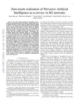 Zero-touch realization of Pervasive Artificial Intelligence-as-a-service
  in 6G networks