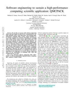 Software engineering to sustain a high-performance computing scientific
  application: QMCPACK