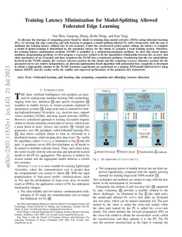 Training Latency Minimization for Model-Splitting Allowed Federated Edge
  Learning