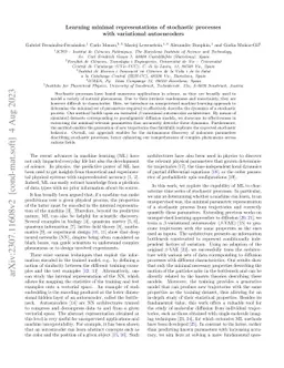 Learning minimal representations of stochastic processes with variational autoencoders