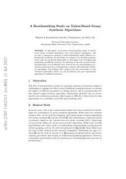 A Benchmarking Study of Vision-Based Robotic Grasping Algorithms: A Comparative Analysis
