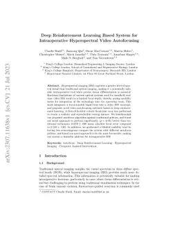 Deep Reinforcement Learning Based System for Intraoperative
  Hyperspectral Video Autofocusing