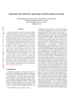 Enhancing CLIP with GPT-4: Harnessing Visual Descriptions as Prompts