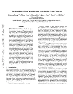 Towards Generalizable Reinforcement Learning for Trade Execution