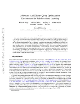 JoinGym: An Efficient Query Optimization Environment for Reinforcement
  Learning