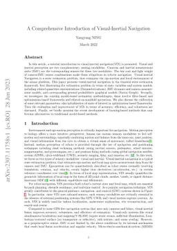 A Comprehensive Introduction of Visual-Inertial Navigation