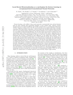 Local Kernel Renormalization as a mechanism for feature learning in
  overparametrized Convolutional Neural Networks