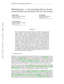 PINNsFormer: A Transformer-Based Framework For Physics-Informed Neural
  Networks