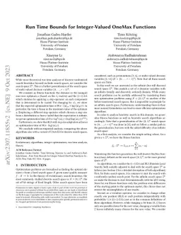 Run Time Bounds for Integer-Valued OneMax Functions