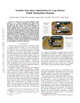 Symbolic State Space Optimization for Long Horizon Mobile Manipulation
  Planning