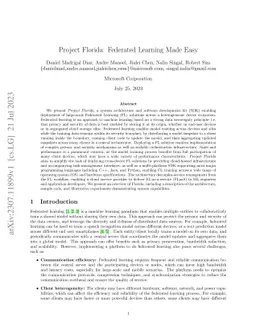 Project Florida: Federated Learning Made Easy