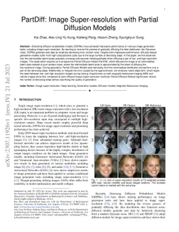 PartDiff: Image Super-resolution with Partial Diffusion Models