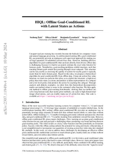HIQL: Offline Goal-Conditioned RL with Latent States as Actions