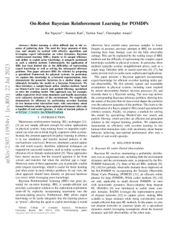 On-Robot Bayesian Reinforcement Learning for POMDPs