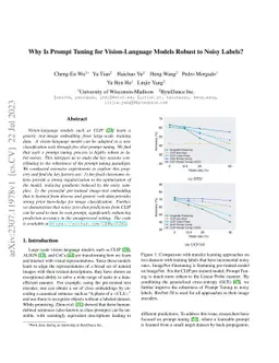 Why Is Prompt Tuning for Vision-Language Models Robust to Noisy Labels?