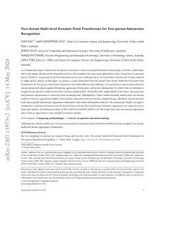 Two-stream Multi-level Dynamic Point Transformer for Two-person
  Interaction Recognition