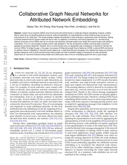 Collaborative Graph Neural Networks for Attributed Network Embedding
