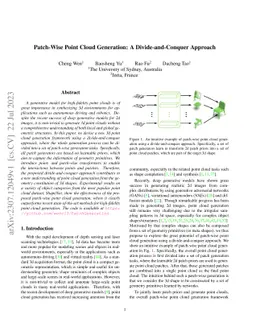Patch-Wise Point Cloud Generation: A Divide-and-Conquer Approach