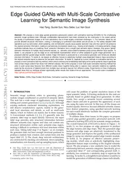 Edge Guided GANs with Multi-Scale Contrastive Learning for Semantic
  Image Synthesis