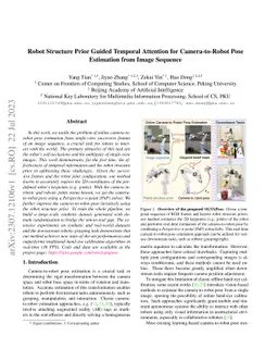 Robot Structure Prior Guided Temporal Attention for Camera-to-Robot Pose
  Estimation from Image Sequence