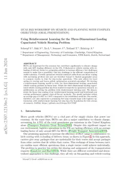 Using Reinforcement Learning for the Three-Dimensional Loading
  Capacitated Vehicle Routing Problem