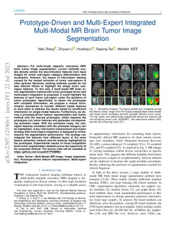 Prototype-Driven and Multi-Expert Integrated Multi-Modal MR Brain Tumor
  Image Segmentation