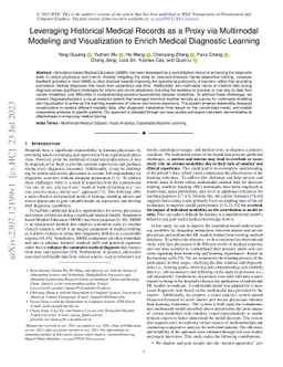 Leveraging Historical Medical Records as a Proxy via Multimodal Modeling
  and Visualization to Enrich Medical Diagnostic Learning
