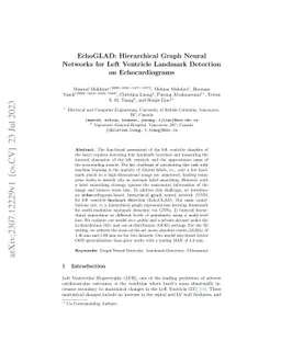 EchoGLAD: Hierarchical Graph Neural Networks for Left Ventricle Landmark
  Detection on Echocardiograms
