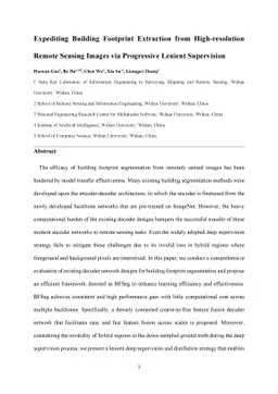 Expediting Building Footprint Extraction from High-resolution Remote
  Sensing Images via progressive lenient supervision