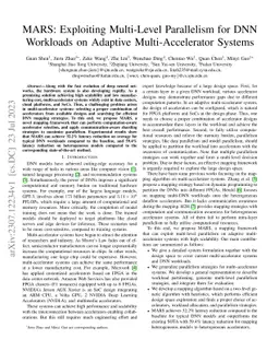 MARS: Exploiting Multi-Level Parallelism for DNN Workloads on Adaptive
  Multi-Accelerator Systems