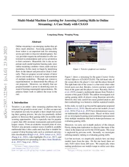 Multi-Modal Machine Learning for Assessing Gaming Skills in Online
  Streaming: A Case Study with CS:GO