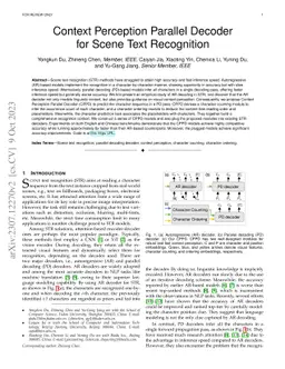 Context Perception Parallel Decoder for Scene Text Recognition