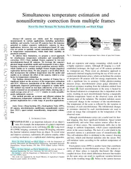 Simultaneous temperature estimation and nonuniformity correction from
  multiple frames