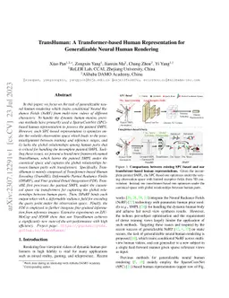 TransHuman: A Transformer-based Human Representation for Generalizable
  Neural Human Rendering