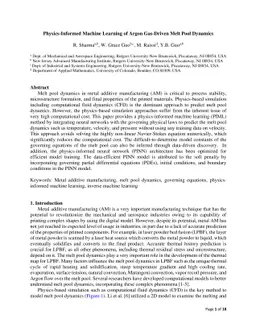 Physics-Informed Machine Learning of Argon Gas-Driven Melt Pool Dynamics