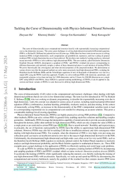 Tackling the Curse of Dimensionality with Physics-Informed Neural
  Networks