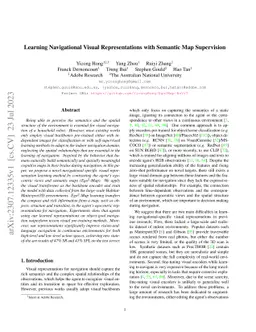 Learning Navigational Visual Representations with Semantic Map
  Supervision