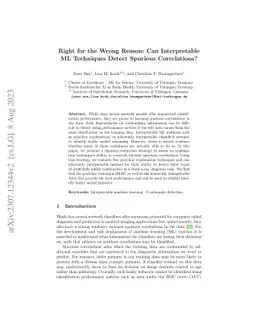 Right for the Wrong Reason: Can Interpretable ML Techniques Detect
  Spurious Correlations?