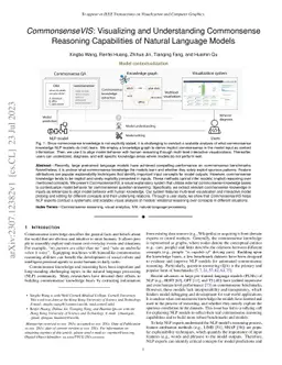 CommonsenseVIS: Visualizing and Understanding Commonsense Reasoning
  Capabilities of Natural Language Models