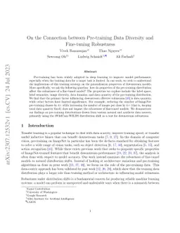 On the Connection between Pre-training Data Diversity and Fine-tuning
  Robustness