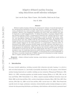 Adaptive debiased machine learning using data-driven model selection
  techniques