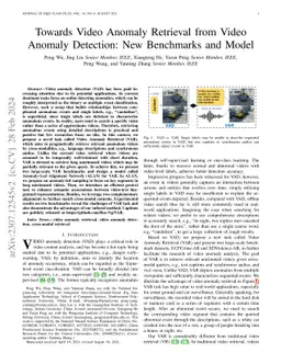 Towards Video Anomaly Retrieval from Video Anomaly Detection: New
  Benchmarks and Model