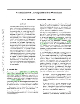 Continuation Path Learning for Homotopy Optimization