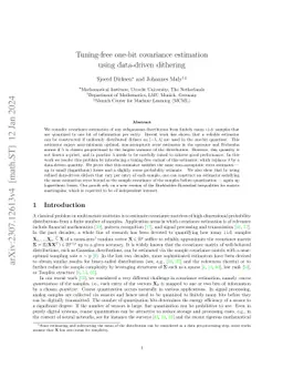 Tuning-free one-bit covariance estimation using data-driven dithering
