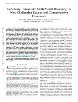 Enhancing Human-like Multi-Modal Reasoning: A New Challenging Dataset
  and Comprehensive Framework